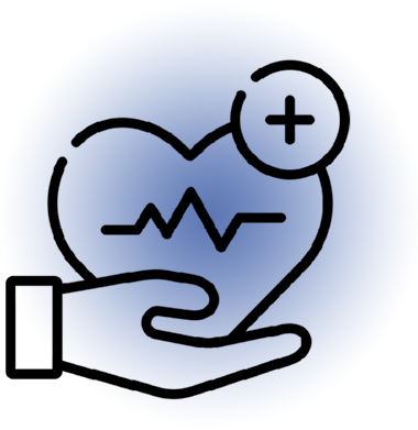 assessment icon hand holding heart